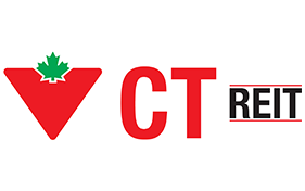 BOMA BEST - Logo featuring a red triangle with a green maple leaf, followed by "CT REIT" in red and black text. Recognized by BOMA BEST, this emblem represents a commitment to sustainability, making it the perfect symbol for your home or business.