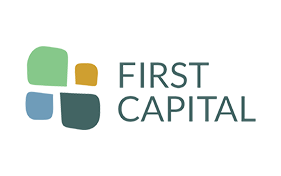 BOMA BEST - Logo with four asymmetrical squares in green, light green, yellow, and dark green, beside the text "First Capital" in a modern font. This design captures the essence of a sustainable home environment and echoes BOMA BEST principles.
