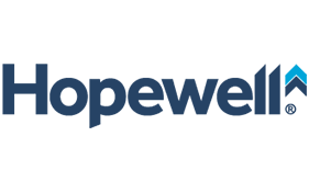 BOMA BEST - The image features the word "Hopewell" in blue text, with a design of two blue upward arrows above the "l," reminiscent of a welcoming home.