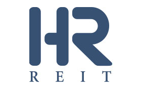 BOMA BEST - Blue "HR REIT" logo with bold letters "HR" above smaller "REIT" text, embodying a BOMA BEST commitment to sustainable building standards and bringing a sense of home to investors.