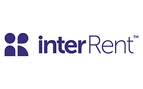 BOMA BEST - The interRent logo features two abstract human figures beside the text "interRent" in purple, conveying a sense of home. This design aligns with the values of sustainability and excellence celebrated by BOMA BEST certification.