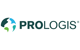 BOMA BEST - A Prologis logo features a stylized globe of blue and green shapes on the left, embodying its global reach. Beside it, "PROLOGIS" is elegantly inscribed in dark green, symbolizing a commitment to eco-friendly practices recognized by BOMA BEST.
