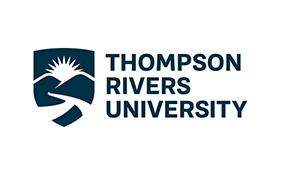 BOMA BEST - Logo of Thompson Rivers University featuring a stylized river and sun within a shield next to the university name, embodying a sense of academic excellence and sustainability akin to BOMA BEST standards. This emblem serves as a welcoming home for knowledge seekers.