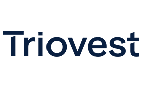 BOMA BEST - Navy blue text reads "Triovest" with a geometric design on the "T" and "v," reflecting its commitment to excellence, much like a BOMA BEST-certified home in sustainability.