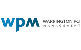 BOMA BEST - Logo for Warrington PCI Management showcasing large blue letters "WPM" with the name in smaller black text beneath, all on a crisp white background. This design reflects their commitment to excellence and aligns with BOMA BEST standards, making you feel right at home.